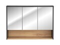 Cabinet cu oglinda si 3 usi, Borneo Cosmos, Comad, 100x25x75 cm, PAL laminat, gri