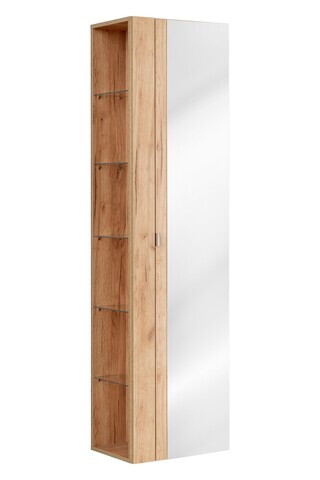 Dulap inalt cu usa, cu fixare pe perete, Capri Oak, Comad, 45x33x170 cm, PAL laminat, stejar craft gold