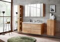 Cabinet cu oglinda si 2 usi, Capri Oak, Comad, 60x16x75 cm, PAL laminat, stejar craft gold