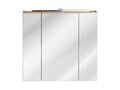 Cabinet cu oglinda si 3 usi, Capri Oak, Comad, 80x16x75 cm, PAL laminat, stejar craft gold