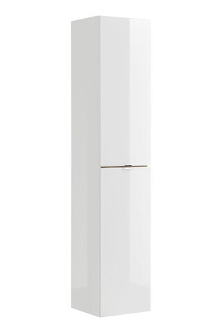 Dulap inalt cu usi, cu fixare pe perete, Capri White, Comad, 35x33x170 cm, MDF, alb lucios