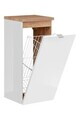 Dulapior cu cos de rufe, cu fixare pe perete, Capri White, Comad, 35x35x80 cm, MDF, alb lucios