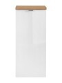 Dulapior cu cos de rufe, cu fixare pe perete, Capri White, Comad, 35x35x80 cm, MDF, alb lucios