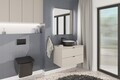 Dulap semi-coloana cu 1 usa, cu fixare pe perete, Dalia Cashmere, Comad, 30x26.6x80 cm, PAL laminat, casmir mat