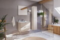 Dulap semi-coloana cu 1 usa, cu fixare pe perete, Dalia Cashmere, Comad, 30x26.6x80 cm, PAL laminat, casmir mat
