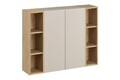 Set mobilier baie, dulap inalt cu usi si rafturi, 2SP 2UR, Dalia Cashmere, Comad, PAL laminat, casmir mat/stejar cremona