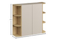 Set mobilier baie, dulap inalt cu usi si rafturi, 2SP 2UR, Dalia Cashmere, Comad, PAL laminat, casmir mat/stejar cremona