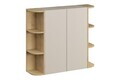 Set mobilier baie, dulap inalt cu usi si rafturi, 2SP 2UR, Dalia Cashmere, Comad, PAL laminat, casmir mat/stejar cremona