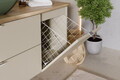 Set mobilier baie, dulap, cos de rufe integrat si lavoar, 120 cm, Dalia Cashmere Cremona, Comad, MDF/PAL laminat, casmir mat