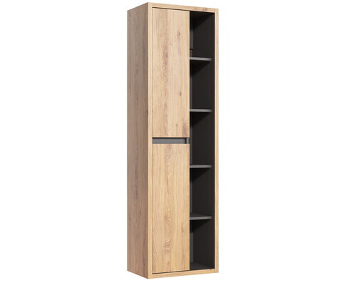 Dulap inalt cu usi, cu fixare pe perete, Devon, Comad, 50x33x170 cm, PAL laminat, stejar shetland