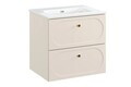 Set dulap de baie cu lavoar, 60 cm, Donna Sand, Comad, MDF/PAL laminat, nisipiu