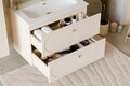 Set dulap de baie cu lavoar, 80 cm, Donna Sand, Comad, MDF/PAL laminat, nisipiu