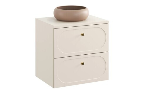 Set mobiler baie, dulap cu lavoar, 60 cm, Donna Sand, Comad, MDF/PAL laminat, nisipiu