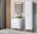 Set mobilier baie, dulap cu lavoar, 60 cm, Fiji White, Comad, MDF/PAL laminat, alb