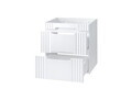 Set dulap de baie cu lavoar si sifon, 60 cm Lava, Fiji White, Comad, MDF/PAL laminat, alb