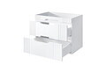 Set dulap de baie cu lavoar si sifon, 80 cm Lava, Fiji White, Comad, MDF/PAL laminat, alb