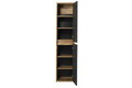 Dulap inalt cu usi, cu fixare pe perete, Hampton, Comad, 40x33x170 cm, MDF/PAL laminat, beton inchis/stejar huton