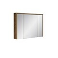 Cabinet cu oglinda si 3 usi, Hampton, Comad, 100x16x75 cm, PAL laminat, stejar huton
