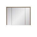 Cabinet cu oglinda si 3 usi, Hampton, Comad, 100x16x75 cm, PAL laminat, stejar huton