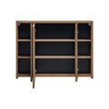 Cabinet cu oglinda si 3 usi, Hampton, Comad, 100x16x75 cm, PAL laminat, stejar huton