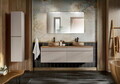 Dulap inalt cu usi, cu fixare pe perete, Iconic Cashmere, Comad, 35x33x160 cm, MDF/PAL laminat, casmir mat