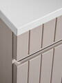 Set mobilier baie, dulap dublu si 2 lavoare, 140 cm Wiki Coast Evoke, Iconic Cashmere Oak, Comad, MDF/PAL laminat, casmir mat