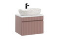 Set mobilier baie, dulap cu lavoar, 60 cm, Iconic Rose, Comad, MDF, roz antic
