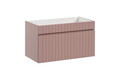 Set mobiler baie, dulap cu lavoar, 80 cm, Iconic Rose, Comad, MDF, roz antic