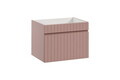 Set mobiler baie, dulap cu lavoar, 80 cm, Iconic Rose, Comad, MDF/PAL laminat, alb