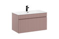 Set dulap de baie cu lavoar, 80 cm Sky, Iconic Rose, Comad, MDF, roz antic
