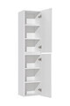 Dulap inalt cu usi, cu fixare pe perete, Iconic White, Comad, 35x33x160 cm, MDF/PAL laminat, alb