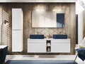 Dulap inalt cu usi, cu fixare pe perete, Iconic White, Comad, 35x33x160 cm, MDF/PAL laminat, alb