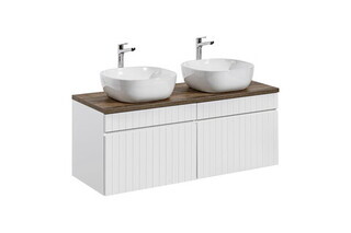 Alb;Stejar santa fe vintage, Iconic White 120 cm