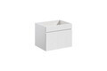 Set mobilier baie, dulap dublu si 2 lavoare, 140 cm, Iconic White, Comad, MDF/PAL laminat, alb/stejar santa fe vintage