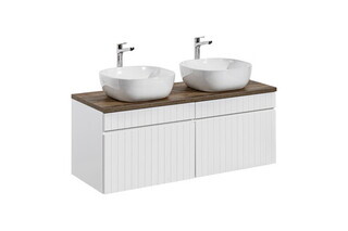 Alb;Stejar santa fe vintage, Iconic White 160 cm