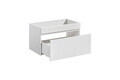 Set mobilier baie, dulap dublu si 2 lavoare, 160 cm, Iconic White, Comad, MDF/PAL laminat, alb/stejar santa fe vintage