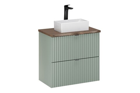Set mobiler baie, dulap cu lavoar, 60 cm Casella, Line Reed Green, Comad, MDF/PAL laminat, verde reed