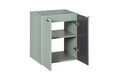 Set mobilier baie, dulap dublu si 2 lavoare, 120 cm, Line Reed Green Oak, Comad, MDF/PAL laminat, verde reed