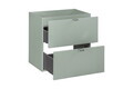 Set mobilier baie, dulap dublu si 2 lavoare, 120 cm, Line Reed Green Oak, Comad, MDF/PAL laminat, verde reed