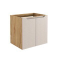 Set mobilier baie, dulap dublu cu lavoar, 90 cm D Un Nika, Luxor Beige, Comad, MDF/PAL laminat, stejar