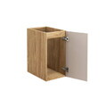 Set mobilier baie, dulap dublu cu lavoar, 90 cm D Un Nika, Luxor Beige, Comad, MDF/PAL laminat, stejar