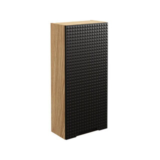 Negru mat;Stejar, Luxor Black 35x19x75 cm