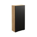 Dulap suspendat cu 1 usa, Luxor Black, Comad, 35x19x75 cm, MDF/PAL laminat, negru mat/stejar