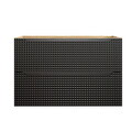 Set mobiler baie, dulap cu lavoar, 90 cm, Luxor Black, Comad, MDF/PAL laminat, negru mat/stejar