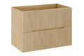 Set mobiler baie, dulap cu lavoar, 80 cm Lena, Nordic Cremona, Comad, MDF/PAL laminat, stejar cremona