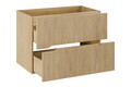 Set mobiler baie, dulap cu lavoar, 80 cm Trust, Nordic Cremona, Comad, MDF/PAL laminat, stejar cremona