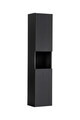 Dulap inalt cu usi, cu fixare pe perete, Nova Black, Comad, 30x25x140 cm, MDF/PAL laminat, negru mat