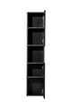 Dulap inalt cu usi, cu fixare pe perete, Nova Black, Comad, 30x25x140 cm, MDF/PAL laminat, negru mat