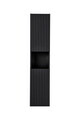Dulap inalt cu usi, cu fixare pe perete, Nova Black, Comad, 30x25x140 cm, MDF/PAL laminat, negru mat