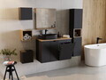 Dulap suspendat cu 1 usa, Nova Black, Comad, 30x18.9x30 cm, MDF/PAL laminat, negru mat